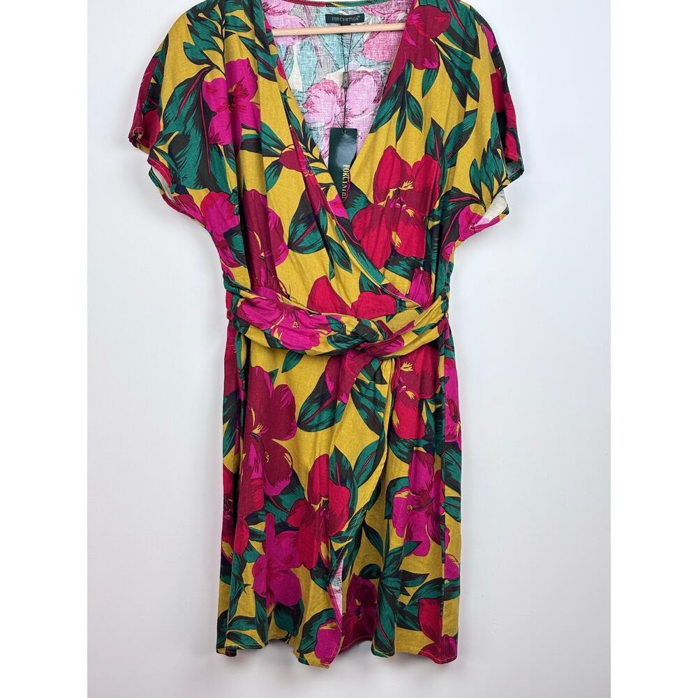 🌺 For Cynthia Tropical Floral Dress | Medium | NWT | Yellow Pink